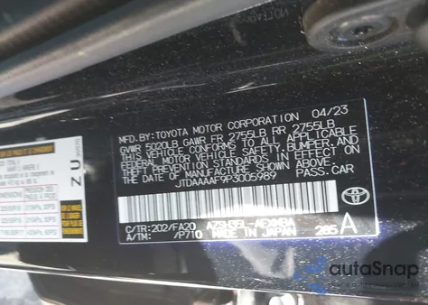 2023 Toyota Crown Xle from USA, damaged, VIN JTDAAAAF9P3005989